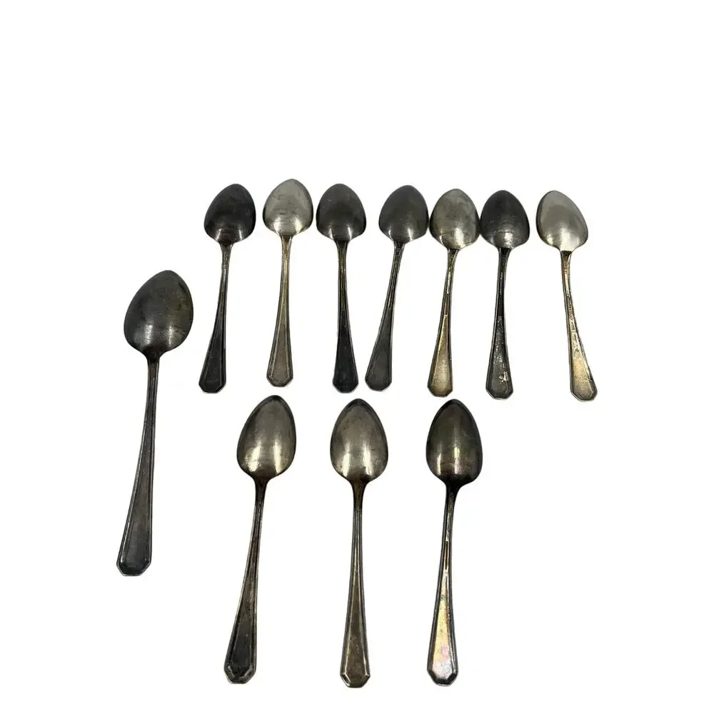 Antique WM Rogers & Son‎ AA Silver Plate Spoons 11 Piece Aged Patina Mixed Lot